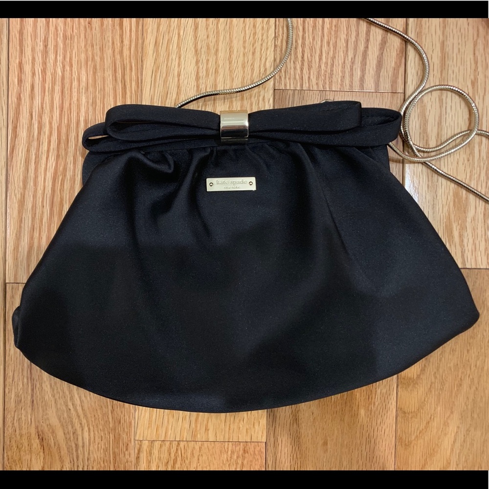 Kate Spade - Black Starla Satin Clutch